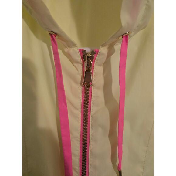 Lilly pulitzer rain poncho size XXS hi vis yellow full zip windbreaker - Picture 3 of 7